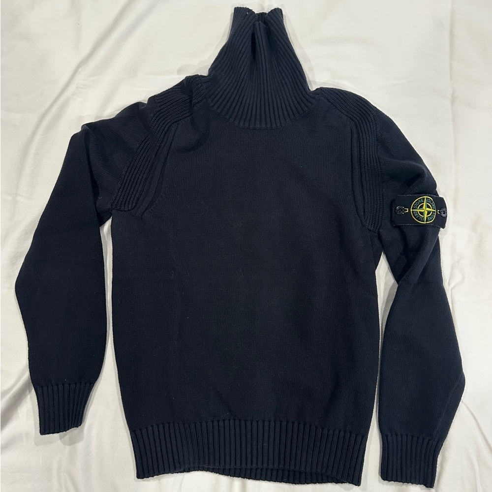 Stone Island Black Turtleneck Sweater